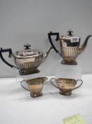 A four piece silver tea set, G H P Co., Ltd., Sheffield 1974.
