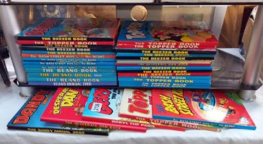 A good lot of vintage annuals including Beano, Beezer, Bash Street kids, Topper, Beryl, Desperate