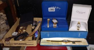 A quantity of wristwatches including Rotary, Stauer etc