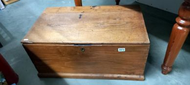 A Victorian oak blanket box COLLECT ONLY
