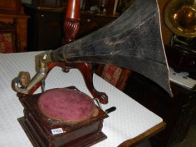 An original horn for a horn gramaphone, COLLECT ONLY.