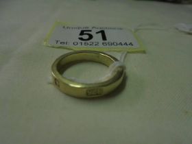 A 9ct gold ring stamped 375. size L, 3.7 grams.