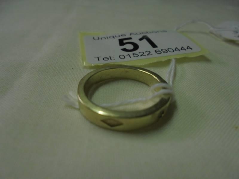 A 9ct gold ring stamped 375. size L, 3.7 grams. - Image 3 of 3