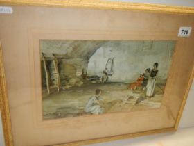 Sir William Russell Flint R.a. (1580-1969) picture of a wash house scene with his muse Cecelia Green