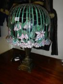 A good large Tiffany style table lamp. COLLECT ONLY.