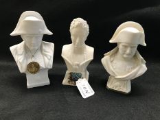 A collection of Napoleon Parian & Goss Bust & Figures