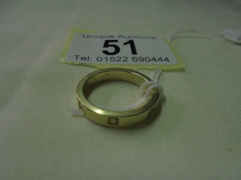 A 9ct gold ring stamped 375. size L, 3.7 grams. - Image 2 of 3