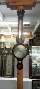 A good inlaid banjo barometer marked 'Moretti J Abutte' (length 99cm) COLLECT ONLY
