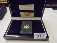 A limited edition 2014 Prince George Sovereign (mintage 999) boxed with certificate