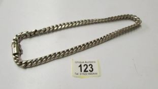A silver 925 curb necklace, stamped too clasp, 51 cm long, 6.5 oz.