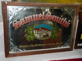 An old Samuel Smith pub mirror, COLLECT ONLY.