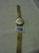 A Seiko gent's wrist watch on gold plated strap