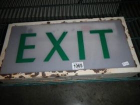 A Exit sign box. COLLECT ONLY.