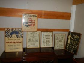 Six framed theatre posters for Wickenby Lincolnshire.