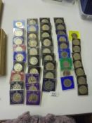 Approximately 45 commemorative crowns including Silver Jubilee, Churchill etc.,