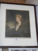 A large coloured engraving signed Hamilton Crawford, 69 x 59 cm, COLLECT ONLY.