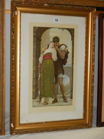 A framed and glazed print entitled 'Wedded', Frame 87 x 60 cm, Image 53 x 29 cm. COLLECT ONLY.