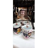 4 Betty Boop mugs and a figure of Betty Boop (figure is a/f)