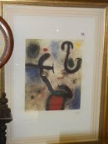 Joan Miro (1893-1983) A Limited edition hand numbered lithograph 35/150 with facsimile signature