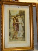 A framed and glazed print entitled 'Whispers of Love', Frame 87 x 60 cm, Image 53 x 29 cm. COLLECT