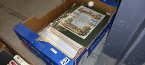 A box of assorted maps etc