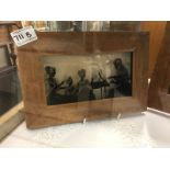 Victorian silhouette painting in frame