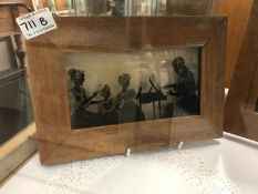 Victorian silhouette painting in frame