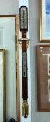 A Sewills Liverpool mahogany and brass marine ships stick barometer, COLLECT ONLY.
