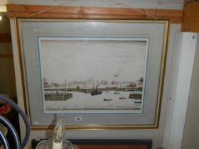 L S Lowry (1887-1976) The Harbour limited edition print of 850, signed in pencil,