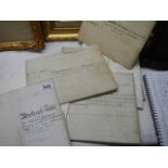 Nine good old parchment documents from 1824 - 1947.