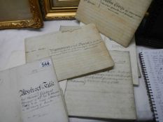 Nine good old parchment documents from 1824 - 1947.