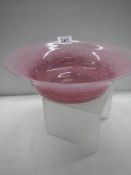 A Whitefriars pink swirl bowl, 25 cm diameter.