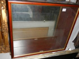 A mahogany display case, COLLECT ONLY.