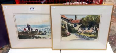 2 John Tookey framed & glazed watercolours (Essex/Suffolk scenes)