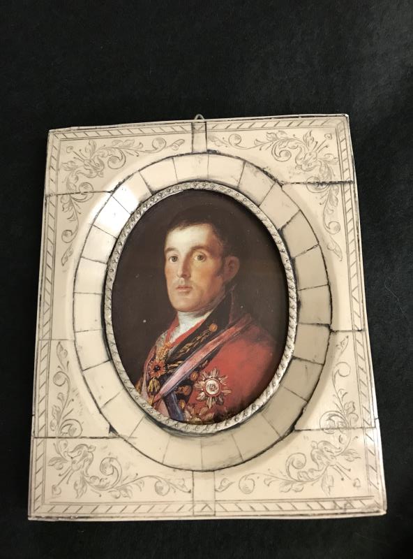 A Pot Lid of Duke of Wellington, a Duke of Wellington Snuff Box and a Vintage framed picture - Image 2 of 7