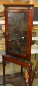 A Victorian mahogany corner cabinet on stand, COLLECT ONLY.