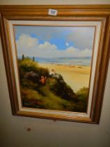 An oil on canvas rural scene signed Les Parson, COLLECT ONLY.