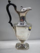 A fine silver water ewer, approximately 400 grams.