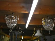 A pair of good glass hall lights. COLLECT ONLY.