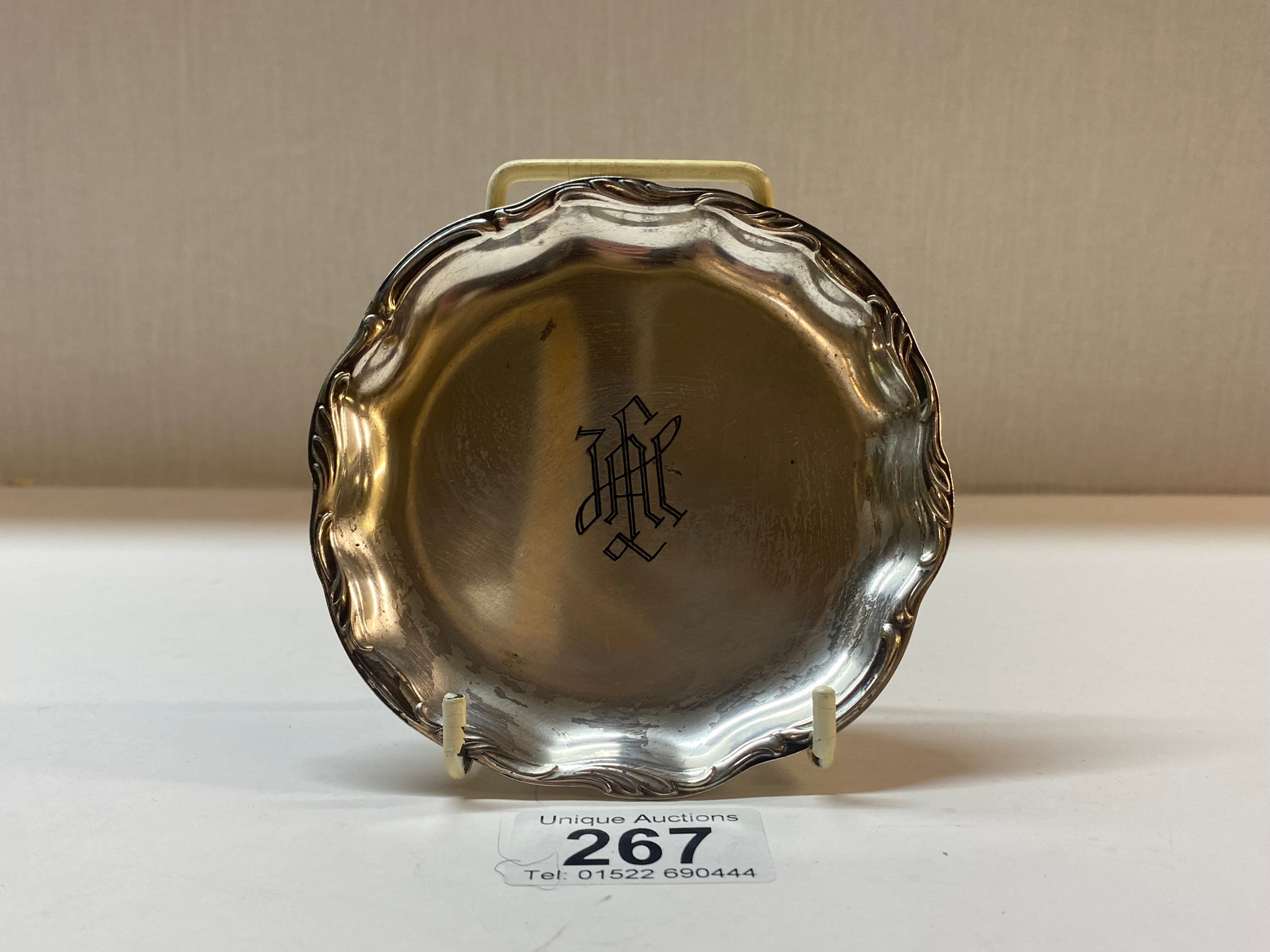A LAH Small Tray (LEIBSTANDARTE ADOLF HITLER) marked LAH, WMF (approx 64g) - Image 3 of 3