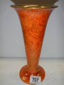 A Wedgwood Fairland lustre celestial dragon 24.5 cm trumpet vase, C 1925 by Daisy Makeig-Jones,