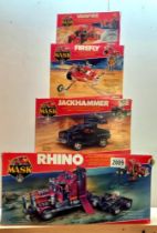 4 vintage boxed Kenner Mask including Rhino, Jadehammer, Firefly and Vampire