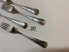 Four large Adolf Hitler forks, marked AH, Wellner 100 / 90, (approx 264g)