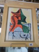 A Pablo Picasso La Fanciulla lithograph (signed to corner) COLLECT ONLY.