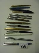 Forteen assorted Papermate pens, all in good condition.
