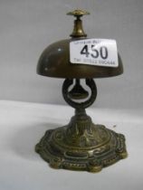 A Victorian brass shops bell.