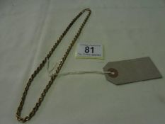 A 9ct gold rope chain, 18", 7.4 grams.
