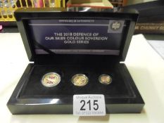 Limited edition 'The Defence of our Skies' colour sovereign gold series (mintage 1999)