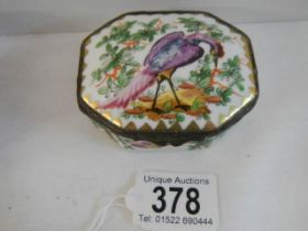 A 19th century continental porcelain hinged box.