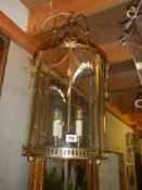 A good quality brass hall lantern, COLLECT ONLY.
